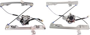 Front Window Regulator Pair/Set for Nissan Altima 2002-2006, Right (Passenger) and Left (Driver), Power, with Motor, Replacement