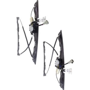 Front Window Regulator Pair/Set for Infiniti Armada/Titan 2004-2015, QX56 2004-2010, Right (Passenger) and Left (Driver), Power w/ Motor, Replacement