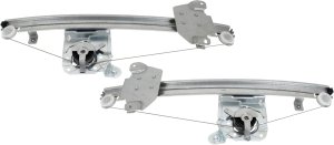 Front Window Regulator Pair/Set for Nissan Altima 2013-2018, Right (Passenger) and Left (Driver), Power, Without Motor Replacement
