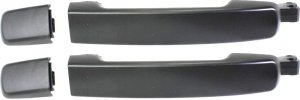 Rear Door Handle Pair/Set for Nissan Altima 2007-2013, Right (Passenger) and Left (Driver), Outside, Primed (Ready to Paint), Handle+Cover, without Sensor, Sedan Replacement