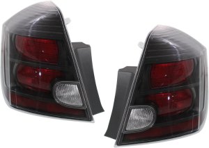 Tail Light Assembly for 2010-2012 Nissan Sentra, Halogen, Right (Passenger) and Left (Driver), Pair/Set of 2 Replacement
