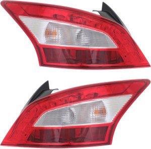 Tail Light Assembly for Nissan Maxima 2009-2011, Right (Passenger) and Left (Driver), Replacement Pair/Set