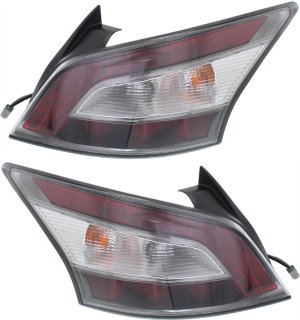 Tail Light Assembly for Nissan Maxima 2012-2014, Halogen, Right (Passenger) and Left (Driver), Replacement Pair/Set