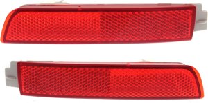 Rear Bumper Reflector Light Pair/Set for Nissan Murano 2009-2014, Quest 2011-2017, Right (Passenger) and Left (Driver), 2-Piece Replacement