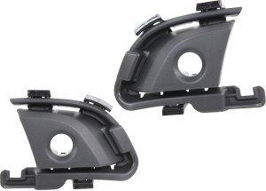 Front Fog Light Cover Pair/Set for Porsche Cayenne/Macan 2015-2018, Right (Passenger) and Left (Driver), Textured Black Replacement