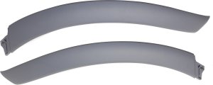 Front Wheel Opening Molding Pair/Set for Porsche Cayenne 2011-2017, Right (Passenger) and Left (Driver), 2-Piece, Primed (Ready to Paint), Suitable for 2015-2017 Hybrid Model Only - Replacement