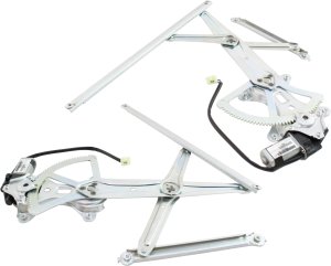 Pair/Set - Front Window Regulator for Pontiac Vibe 2003-2008, Right (Passenger) and Left (Driver), Power, With Motor, Replacement Set