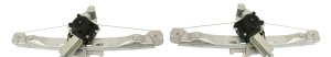 Rear Window Regulator Pair/Set for Pontiac G6 2005-2010, Power Operated, Right (Passenger) and Left (Driver) with Motor, Replacement