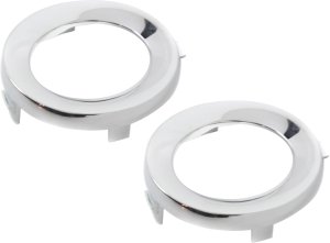 Front Fog Light Molding Pair/Set for 2009-2013 Subaru Forester, Right (Passenger) and Left (Driver), Chrome, ABS Plastic Replacement