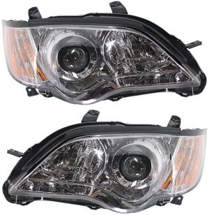 Headlight Assembly for 2008-2009 Subaru Outback, Halogen, Right (Passenger) and Left (Driver), Replacement Pair/Set