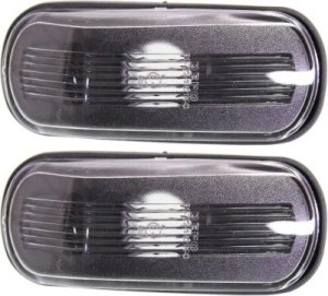 Front Side Marker Light Pair/Set for SAAB 9-5 (1999-2005) / SAAB 9-3 (2001-2003), Right (Passenger) and Left (Driver), lens and housing, Side Repeater Light, w/ Clear Lens, Replacement