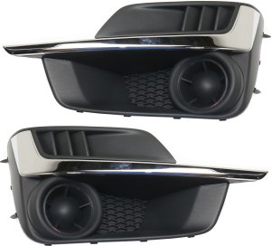 Pair/Set - Fog Light Cover for Subaru Impreza 2015-2016 Right (Passenger) and Left (Driver), Textured Black Replacement Set
