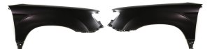 Front Fender Pair/Set for 2006-2008 Subaru Forester, Right (Passenger) & Left (Driver), Primed (Ready to Paint), Without Signal Light Hole, Steel Replacement