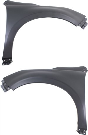 Front Fender Pair/Set for Subaru Forester 2014-2018, Right (Passenger) and Left (Driver), Primed (Ready to Paint), Steel Replacement