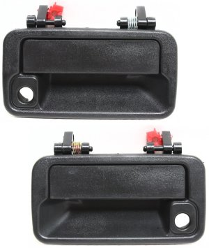 Front Exterior Door Handle Pair/Set for Tracker 1989-1997, Sunrunner 1994-1997, Right (Passenger), Textured Black, 2-Door Model Replacement