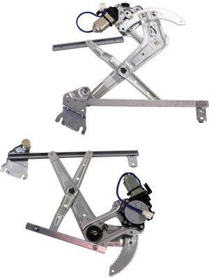 Window Regulator Pair/Set for Subaru Forester 2003-2008, Front Power Motor, Right (Passenger) and Left (Driver), Replacement