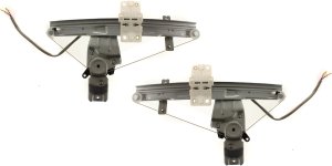 Power Rear Window Regulator w/ Motor for 2003-2007 Saturn Ion, 2005-2010 Chevrolet Cobalt Sedan, Right (Passenger) and Left (Driver) Replacement Pair/Set
