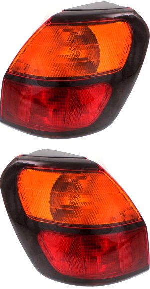 Tail Light Assembly for Subaru Outback 2000-2004, Outer Halogen Pair/Set of 2, Right (Passenger) and Left (Driver) Replacement