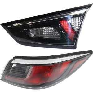 Tail Light Assembly for Scion IA (2016), Yaris IA (2016-2020), Right (Passenger) Inner, Set of 2, Replacement Set