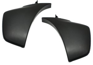 Front Bumper End Pair/Set for 2012-2015 Toyota Tacoma, Right (Passenger) and Left (Driver), Textured, Excluding X-Runner Model, with Wheel Opening Flares, Replacement