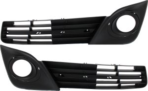Front Fog Light Bezel Molding Pair/Set for 2012-2014 Toyota Camry, Right (Passenger) and Left (Driver), Textured, Replacement