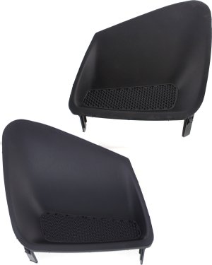 Front Fog Light Cover for 2011-2013 Toyota Corolla, Right (Passenger) and Left (Driver), Primed (Ready to Paint) Replacement Pair/Set