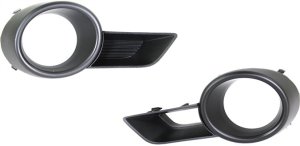 Front Fog Light Molding Pair/Set for Toyota Highlander 2008-2010, Right (Passenger) and Left (Driver), Paint to Match (Code 202) Replacement