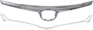 Chrome Bumper Grille Molding Upper and Lower Set for 2013-2015 Toyota Avalon, Replacement