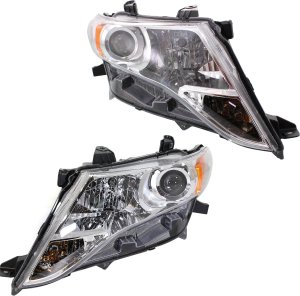 Headlight Assembly for Toyota Venza 2009-2015, Right (Passenger) and Left (Driver), Halogen, Replacement Pair/Set