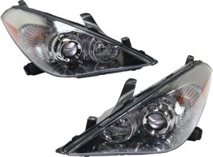 Headlight Assembly Pair/Set for 2007-2008 Toyota Solara, Right (Passenger) and Left (Driver), Fits SE/SLE Models, Convertible/Coupe, Replacement