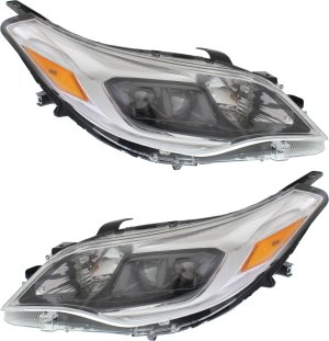 Pair/Set - Headlight Assembly for Toyota Avalon 2013-2015, Right (Passenger) and Left (Driver), Halogen, Suitable for Limited/Hybrid Limited Models, Replacement