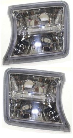 Signal Light Pair/Set for 2010-2011 Toyota Prius, Includes Right (Passenger) and Left (Driver) Lights, Clear Lens and Housing, Replacement
