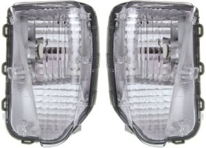 Signal Light Lens and Housing Pair/Set for Toyota Prius Plug-In 2012-2015, Right (Passenger) and Left (Driver), Without Daytime Running Light, Replacement