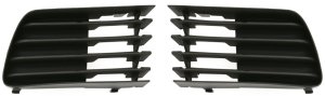 Front Fog Light Cover for Toyota Prius 2004-2009, Right (Passenger) and Left (Driver), Black, without Fog Light Hole, Replacement Pair/Set