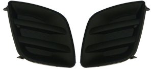 Pair/Set - Fog Light Cover for Toyota RAV4 2009-2012 Right (Passenger) and Left (Driver), Black, Without Fog Light Hole, Base/Sport Models Replacement