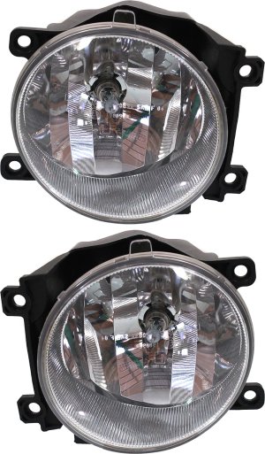 Front Fog Light Assembly for Toyota Land Cruiser and RAV4, 2013-2015, Right (Passenger) and Left (Driver) Halogen Replacement Pair/Set