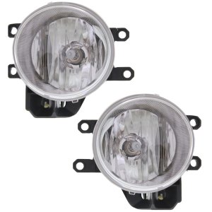 Front Fog Light Assembly for 2014-2019 Toyota Highlander, 2016-2023 Tacoma, and 2014-2021 Tundra, Right (Passenger) and Left (Driver) Halogen, Replacement Pair/Set