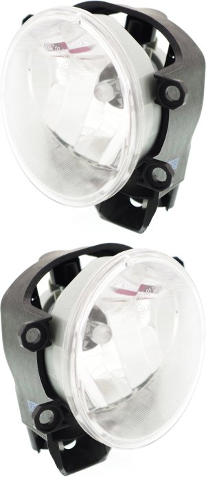 Pair/Set - Front Fog Light Assembly for 2014-2019 Yaris, Right (Passenger) and Left (Driver), Halogen Replacement, Toyota