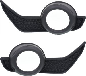 Front Fog Light Molding Pair/Set for Toyota 4Runner 2014-2020, Textured Black, Right (Passenger) and Left (Driver) Replacement