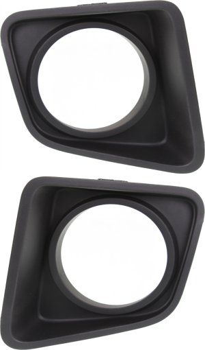Front Fog Light Molding Pair/Set for Toyota Tundra 2014-2021, Right (Passenger) and Left (Driver), Textured Black Replacement
