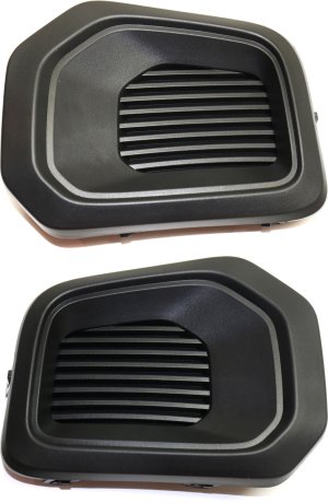 Front Fog Light Cover for 2016-2023 Toyota Tacoma, Right (Passenger) and Left (Driver), Textured Black Replacement Pair/Set