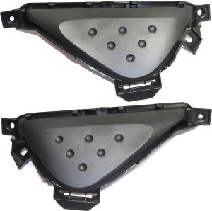 Front Fog Light Cover for Toyota Prius 2016-2018, Right (Passenger) and Left (Driver), Textured Black Replacement Pair/Set