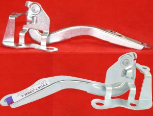 Hood Hinge Pair/Set for 2007-2011 Toyota Yaris Hatchback, Includes Right (Passenger) and Left (Driver) Sides, Replacement