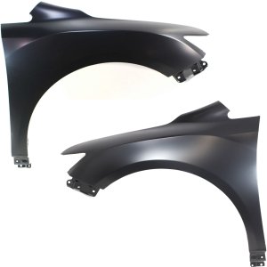 Front Fender Pair/Set for Toyota Venza 2009-2016, Right (Passenger) and Left (Driver), Primed (Ready to Paint), Steel, Replacement