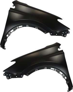 Front Fender Pair/Set for 2013-2018 Toyota RAV4, Right (Passenger) and Left (Driver), Primed (Ready to Paint), Excludes EV/Hybrid Models, North America and Japan Built Vehicles, Steel, Without Side Light Hole Replacement