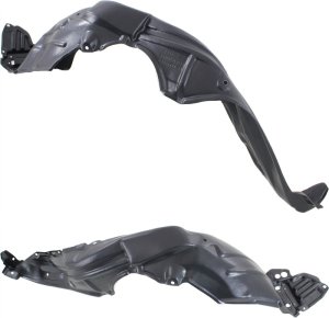 Front Fender Liner Pair/Set for Toyota Yaris 2012-2017, Right (Passenger) and Left (Driver), Compatible with France Built Vehicle 2014-2017, Japan Built Vehicle 2012-2014 CE/L/LE Models, Hatchback - Replacement
