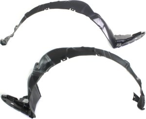 Front Fender Liner Pair/Set for 2010-2015 Toyota Prius, Right (Passenger) and Left (Driver) Side Replacement