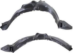 Front Fender Liner Pair/Set for 2006-2010 Toyota Sienna, Right (Passenger) and Left (Driver) Replacement