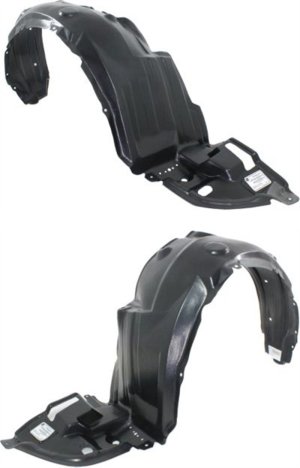 Front Fender Liner Pair/Set for Toyota Corolla 2011-2013, Includes Right (Passenger) and Left (Driver) Sides, Replacement