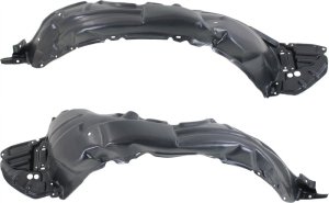 Front Fender Liner Pair/Set for Toyota Yaris 2012-2014, Right (Passenger) and Left (Driver) Side, Replacement